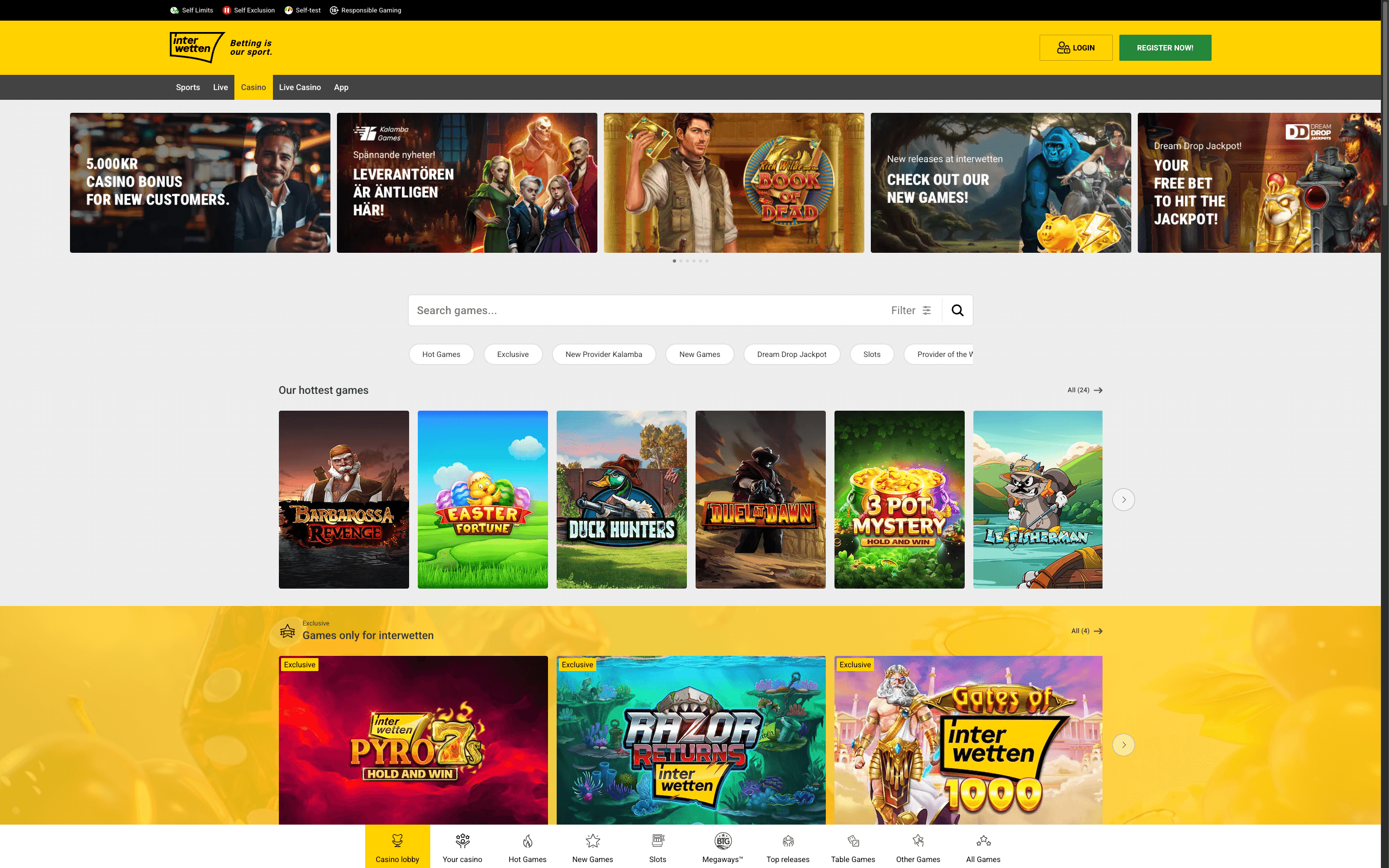 interwetten spel-lobby