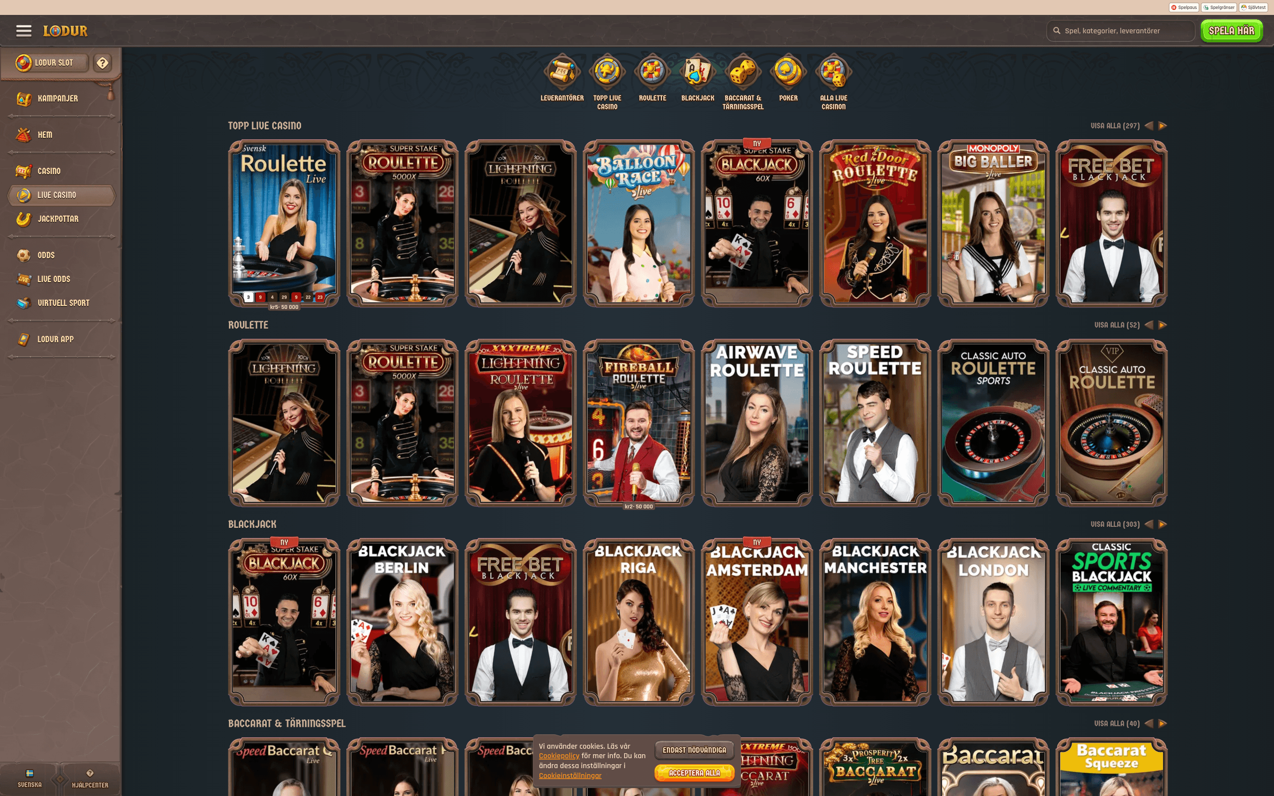 lodur live casino