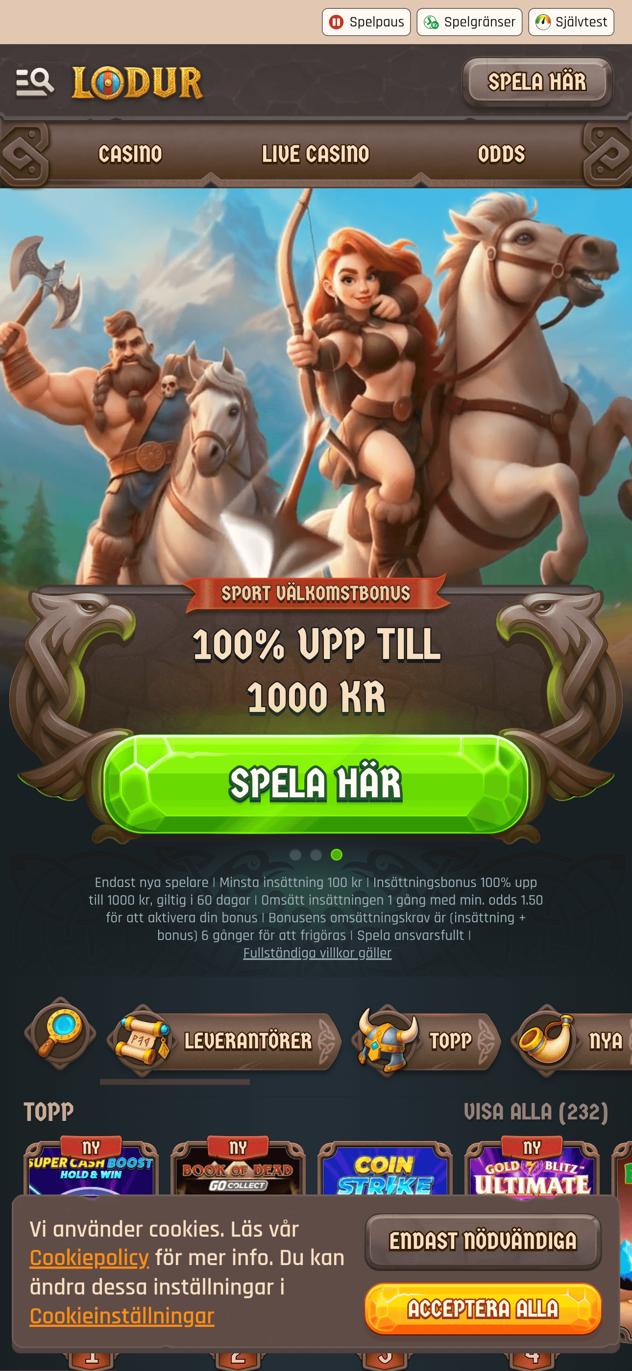 lodur på mobilen